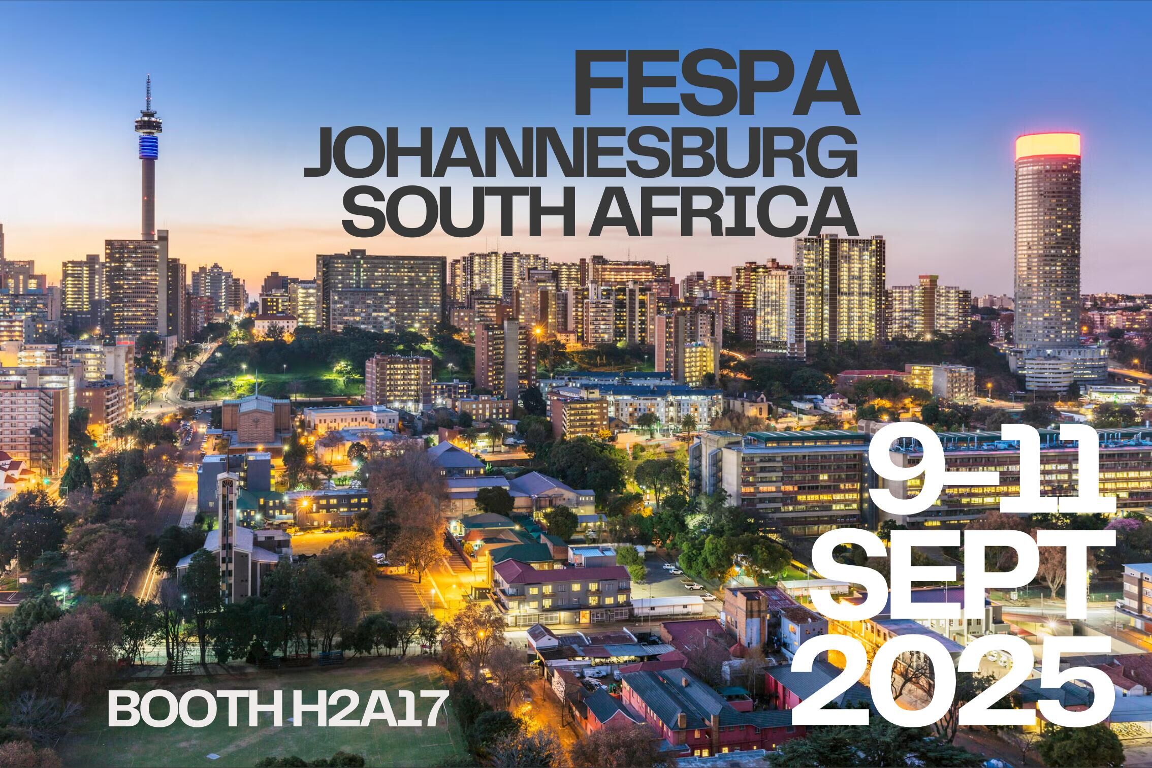 Fespa Africa 2025 9.-11. September Johannesburg, Sydafrika H2A17